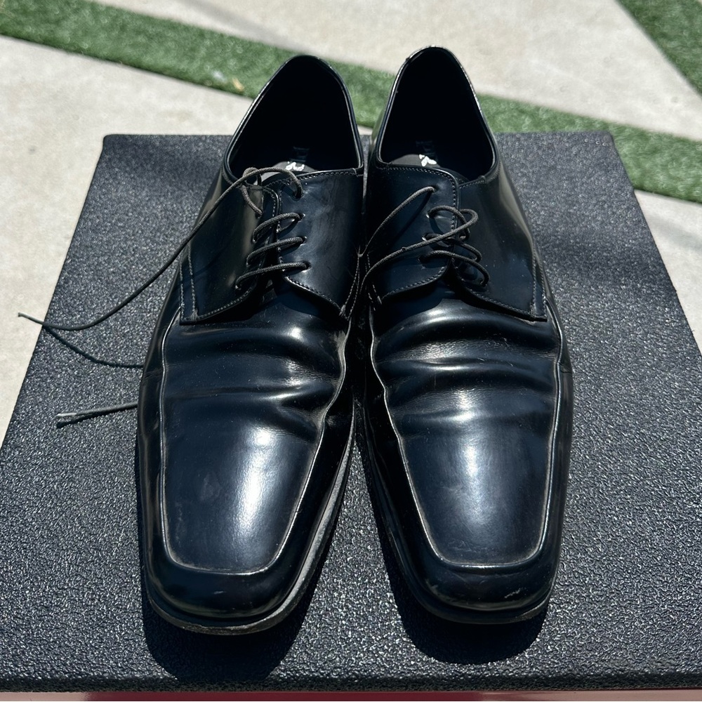 PRADA DRESS SHOES - SQUARE TOE BLACK - Size 11